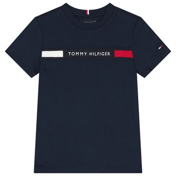 Boys Navy Blue Logo T-Shirt