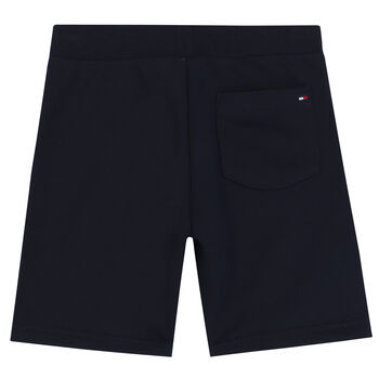 Boys Navy Blue Logo Shorts