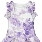 فستان بنات بطبعة الزهور باللون الأبيض, 1, hi-res