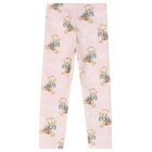 Girls Pink Bear Leggings, 2, hi-res
