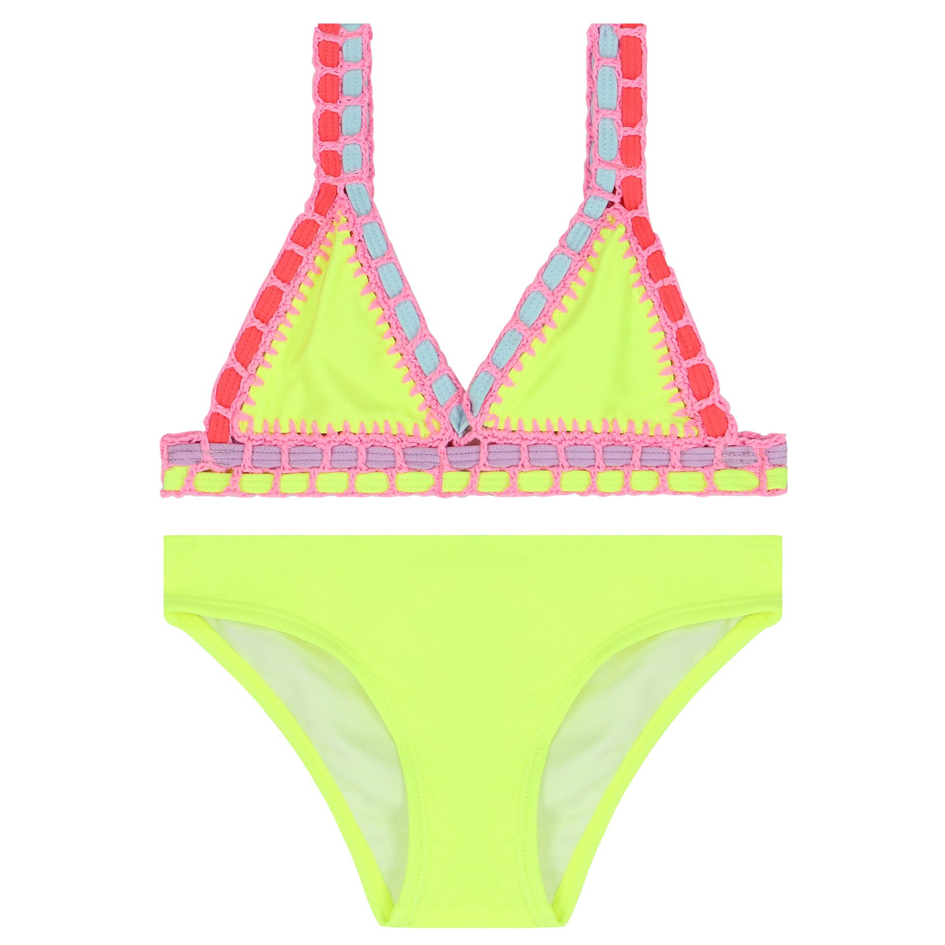 BILLIEBLUSH Girls Neon Yellow Bikini Junior Couture UAE