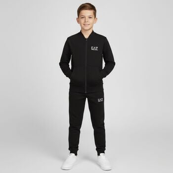 Boys Black Logo Tracksuit