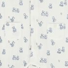 Baby Boys Ivory & Blue Teddy Bear Babygrow, 1, hi-res