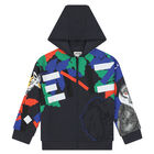 Boys Grey Logo Zip Up Top, 1, hi-res