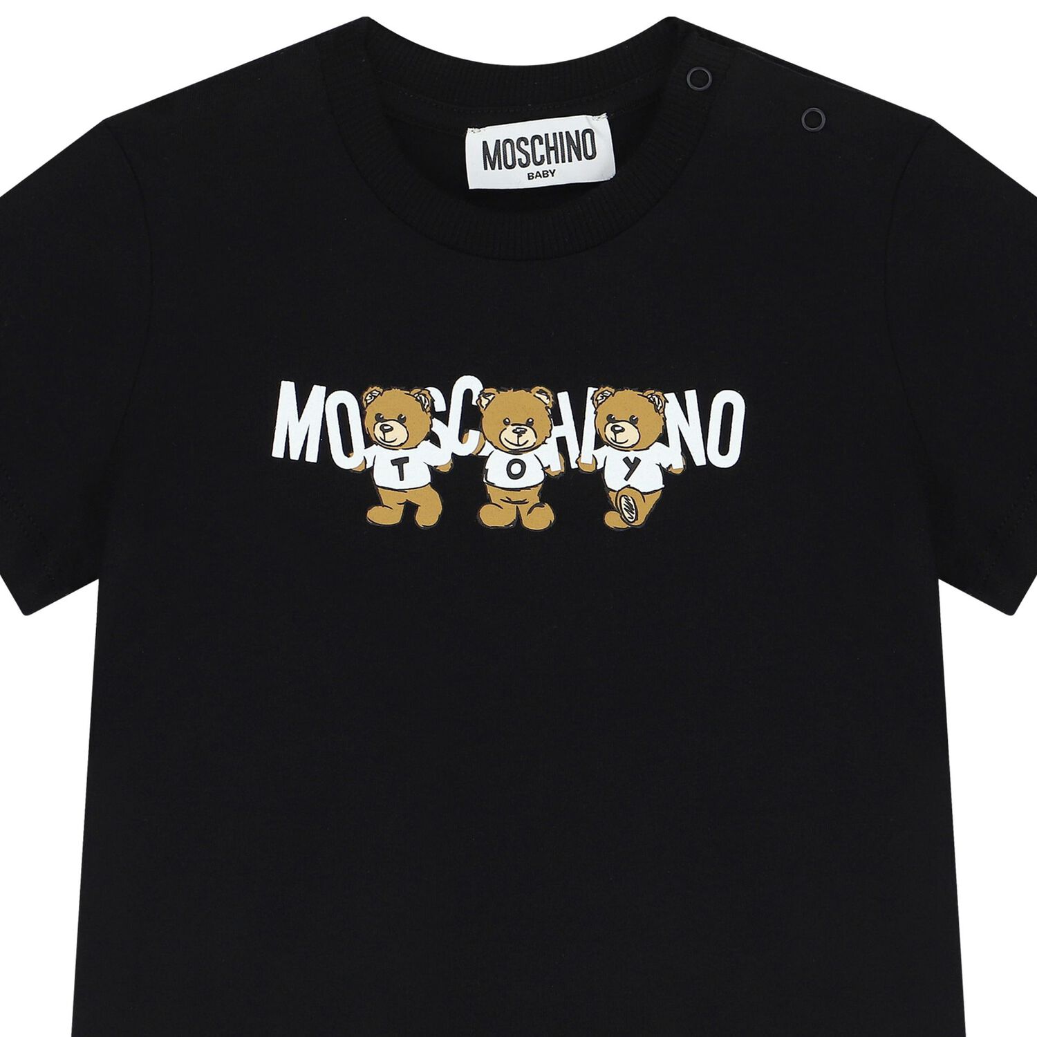 تيشيرت بشعار تيدي بير باللون الأسود, 5, hi-res