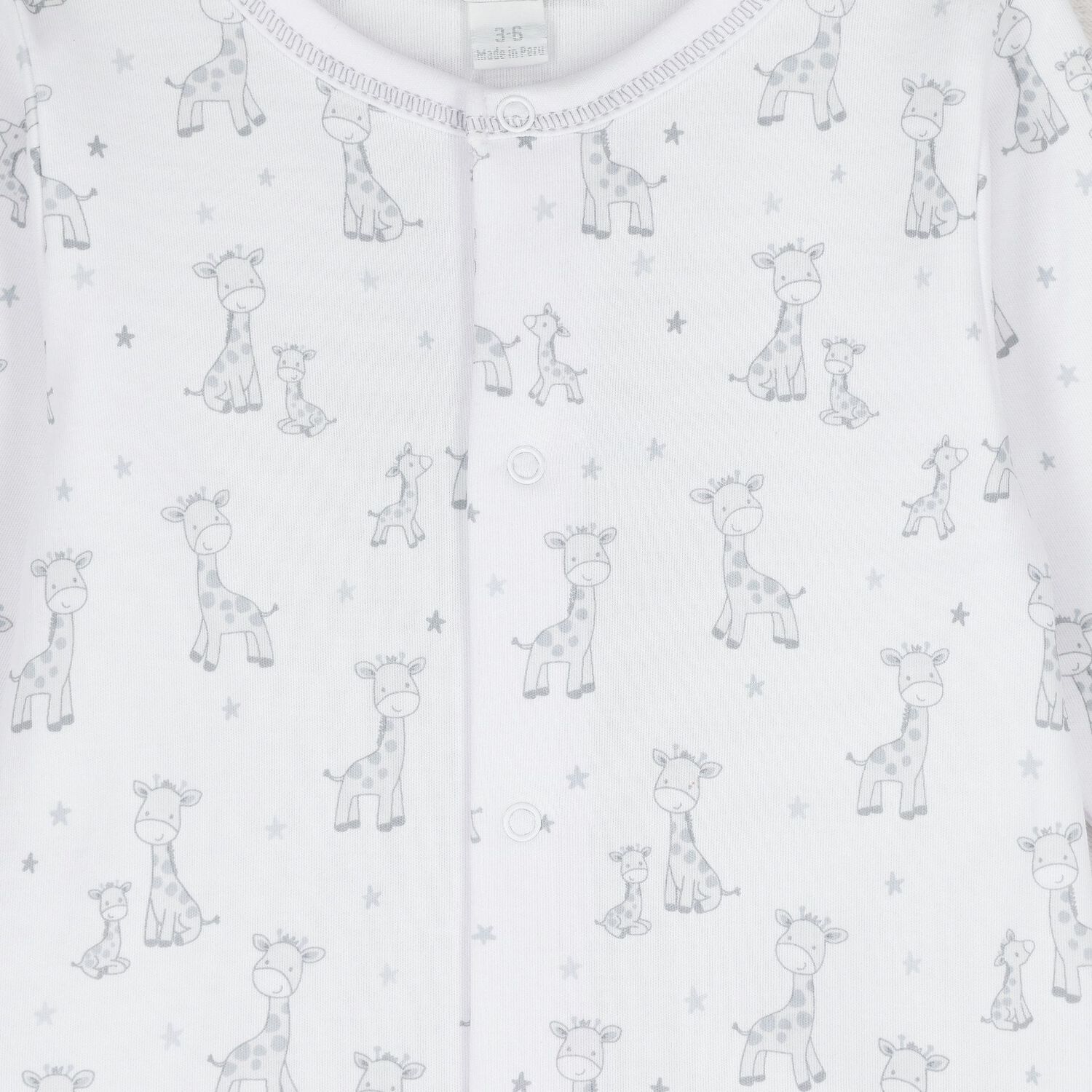 Ivory & Grey Just Giraffe Babygrow, 1, hi-res