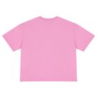 Girls Pink Logo Sequin Flower T-Shirt, 2, hi-res