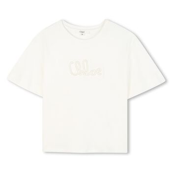 Girls Ivory Logo T-Shirt