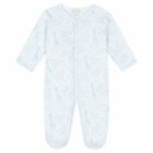 Baby Boys White & Blue Giraffe Babygrow, 2, hi-res