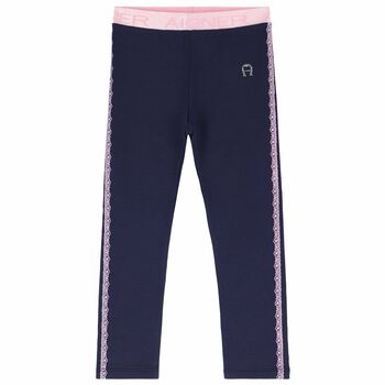 Girls Navy Blue Leggings