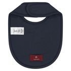 طقم هدايا ملابس أطفال وقبعة ومريلة باللون الكحلي والذهبي للأولاد, 1, hi-res