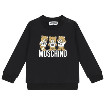 Black Teddy Bear Logo Sweatshirt