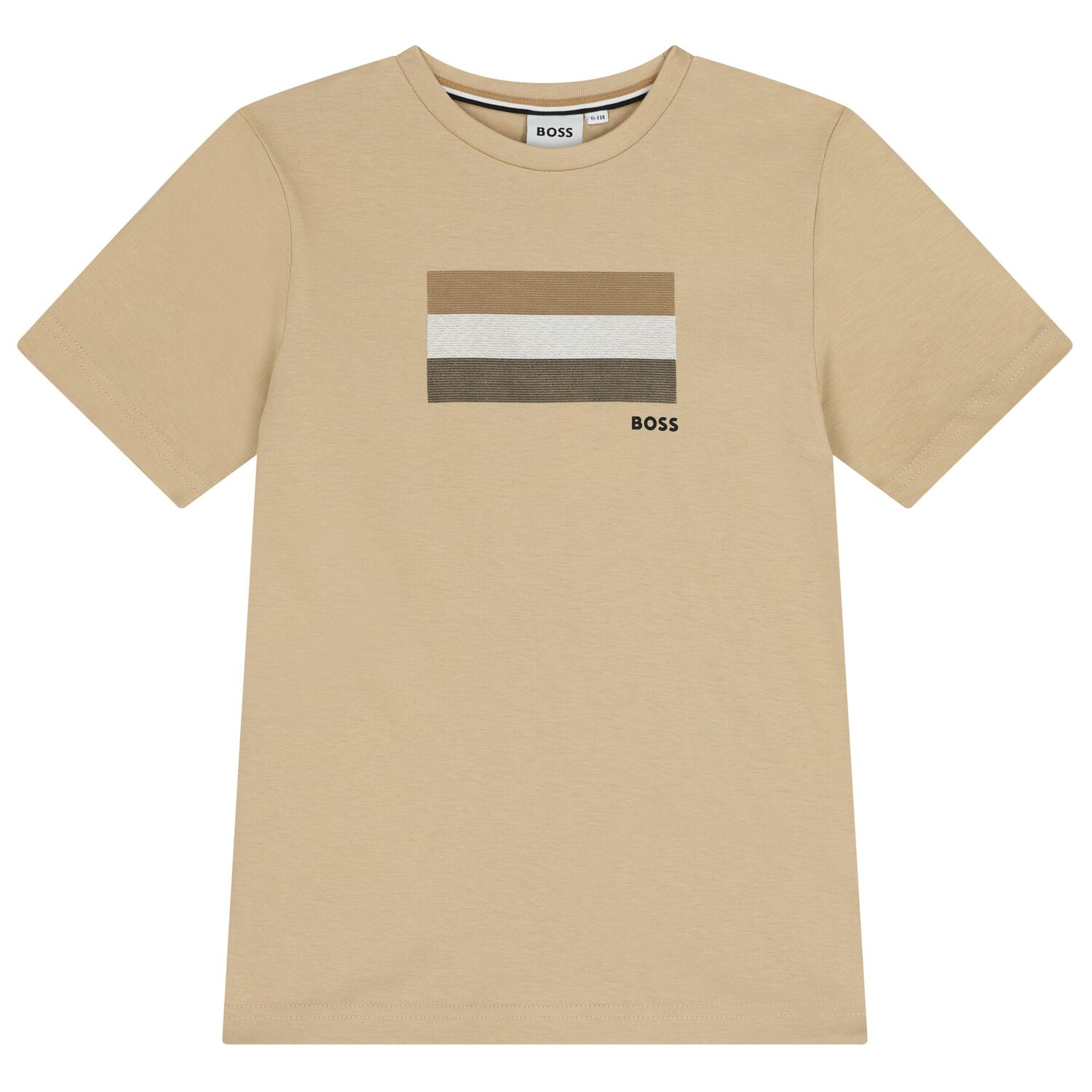 Boys Beige Logo T-Shirt, 2, hi-res