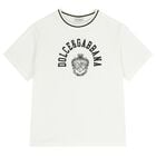 تيشيرت اولاد بالشعار باللون الابيض , 2, hi-res