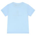 Younger Boys Blue Logo T-Shirt, 1, hi-res