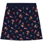 Girls Navy Blue Logo Skirt, 1, hi-res