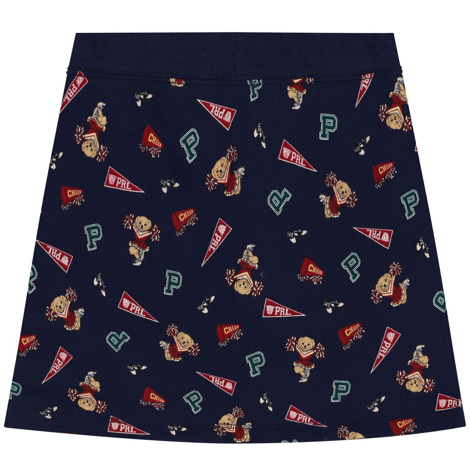 Girls Navy Blue Logo Skirt, 1, hi-res
