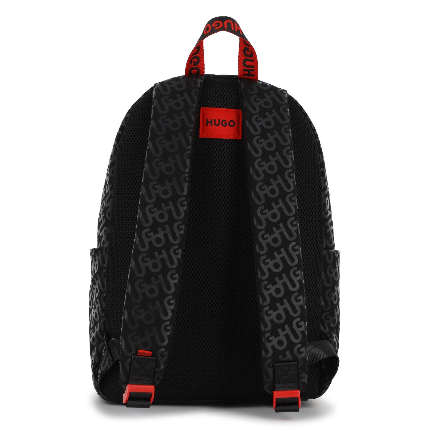 Boys Black & Red Logo Backpack ( 39cm ), 1, hi-res
