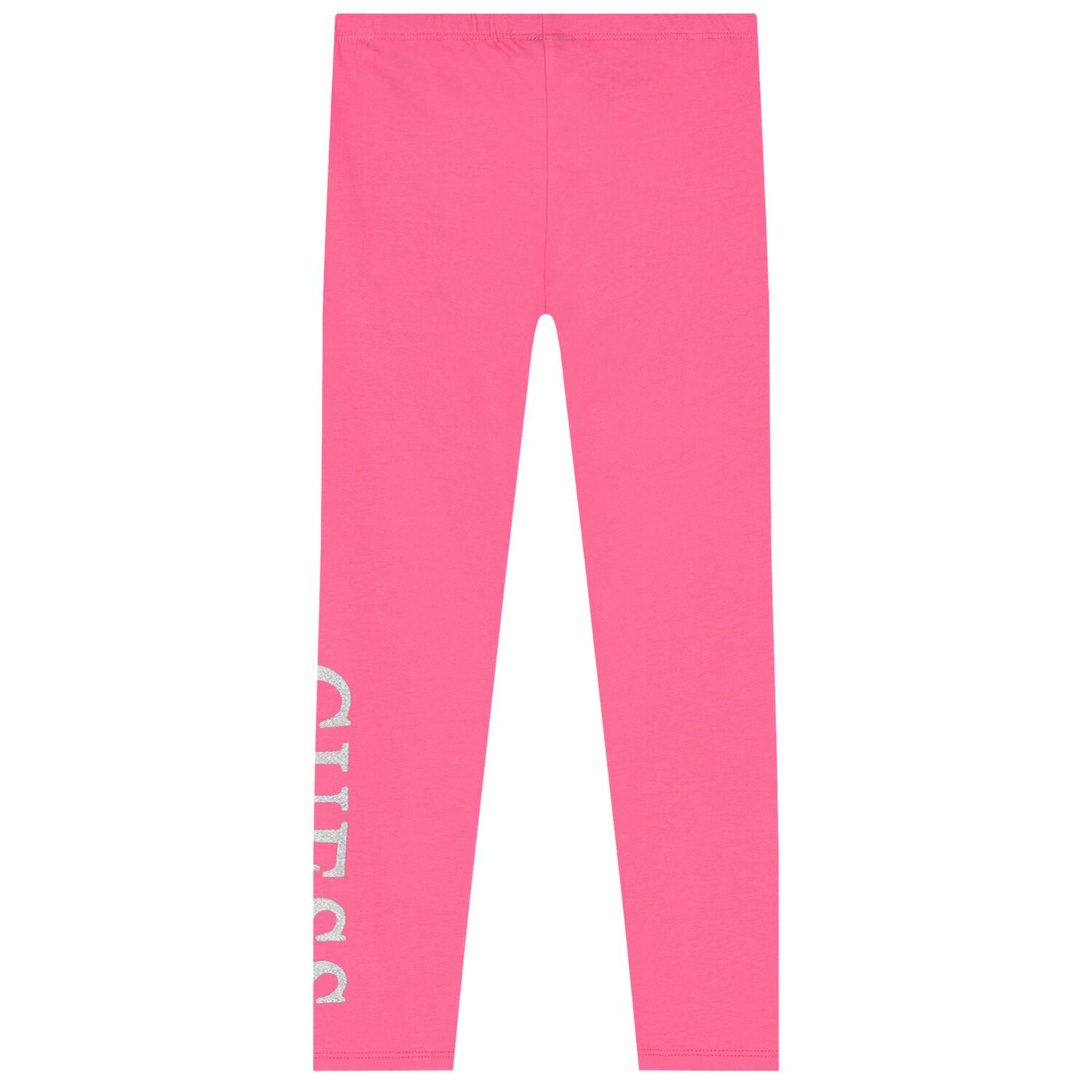 Girls Pink Logo Leggings, 1, hi-res