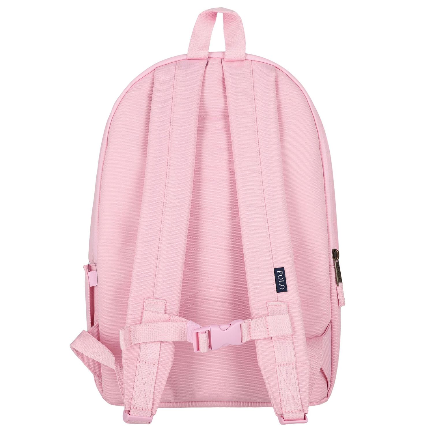 Girls Pink Canvas Polo Bear Backpack ( 44cm ), 3, hi-res