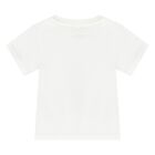 تي شيرت بطبعة القطة باللونين الأبيض والوردي للبنات  , 1, hi-res