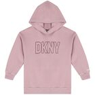 Girls Purple Logo Hooded Top, 2, hi-res