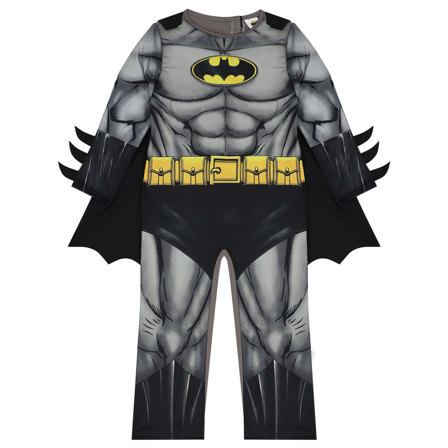 Boys Black & Grey Batman Costume, 1, hi-res image number null
