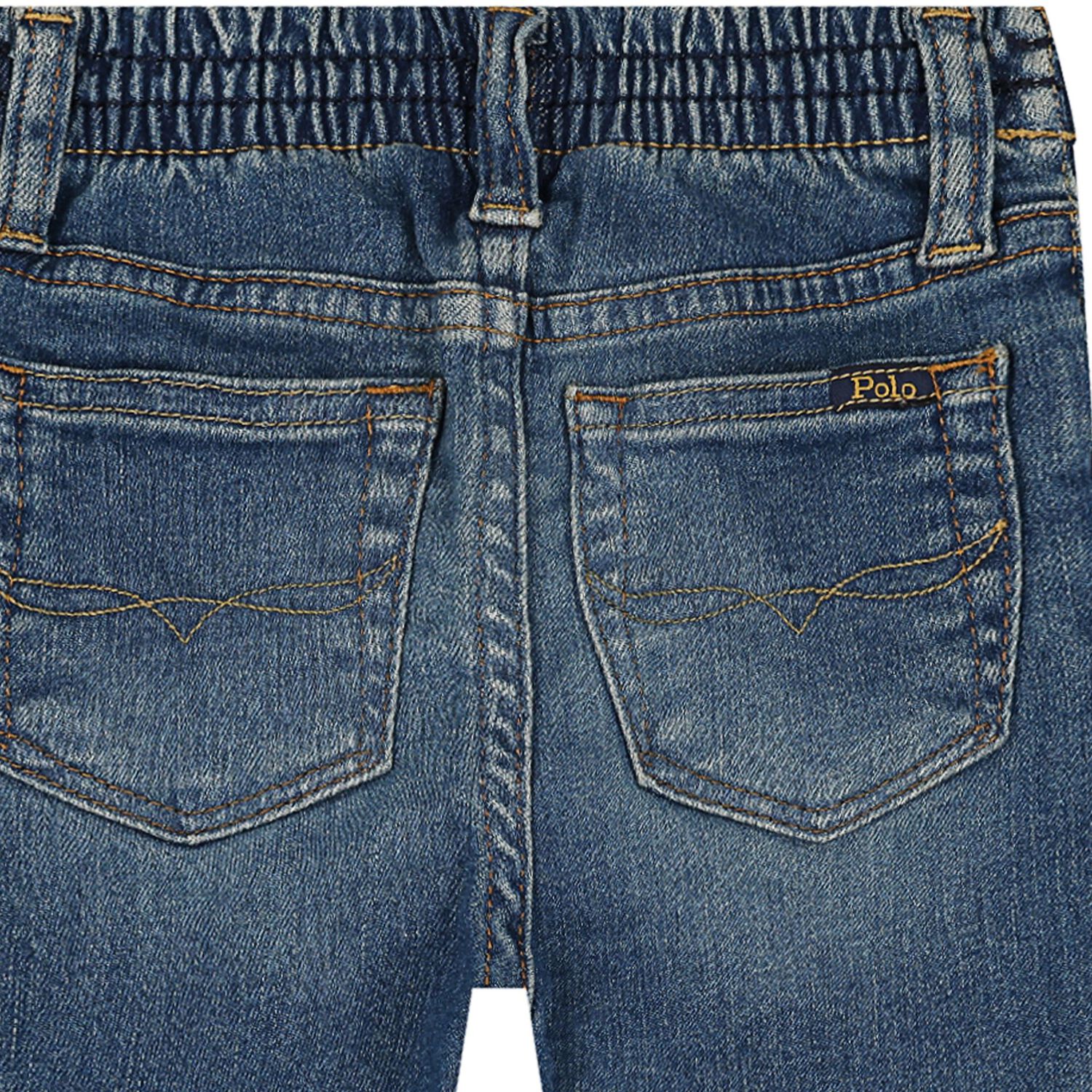 Baby Boys Blue Logo Jeans, 1, hi-res image number null