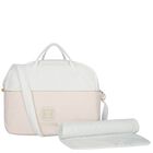 Baby Girls White & Pink Logo Changing Bag, 2, hi-res