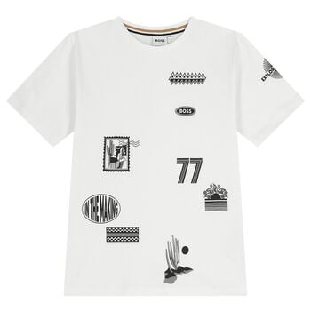 Boys White Logo T-Shirt