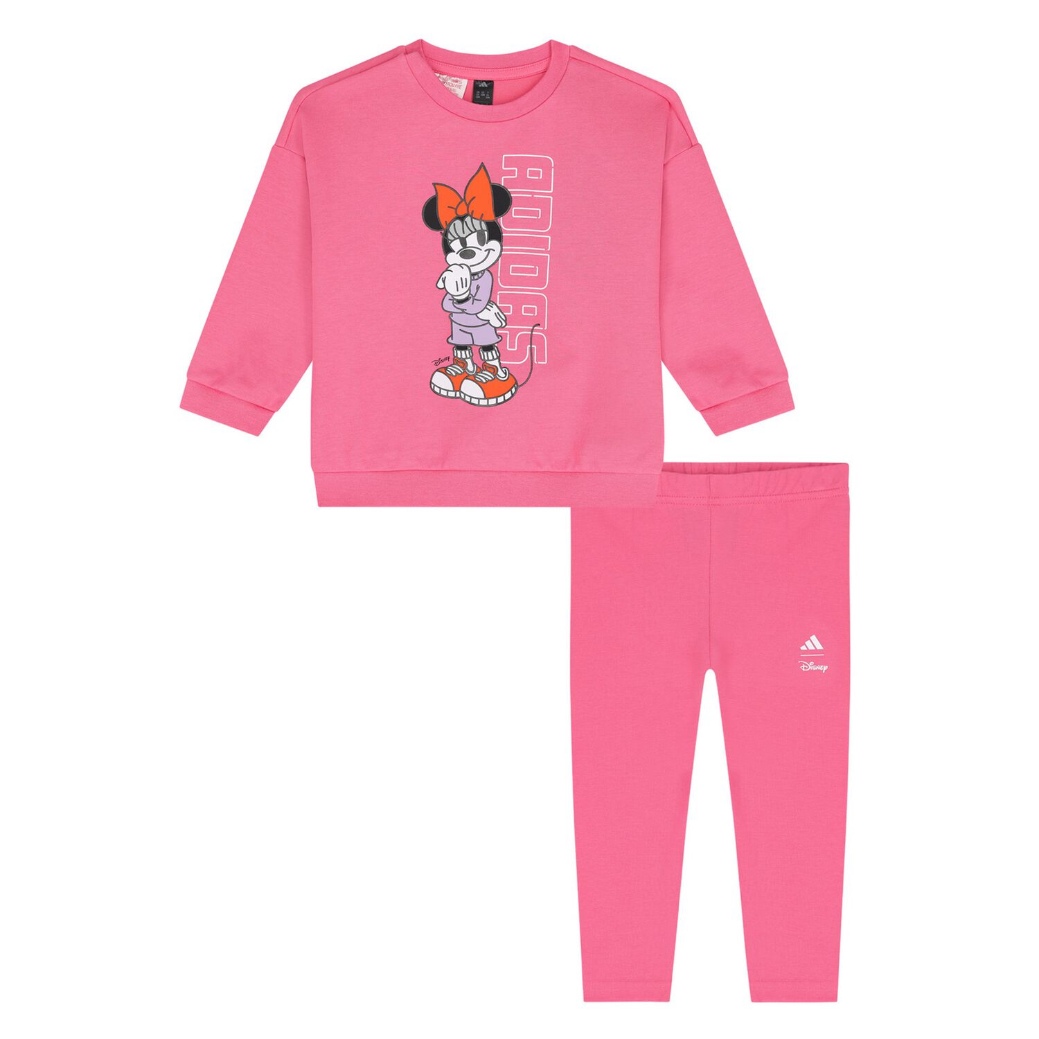 طقم ليجينز بنات بالشعار بطبعه ديزنى باللون الوردى , 1, hi-res