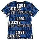 تيشيرت أولاد بالشعار باللون الكحلي, 4, hi-res