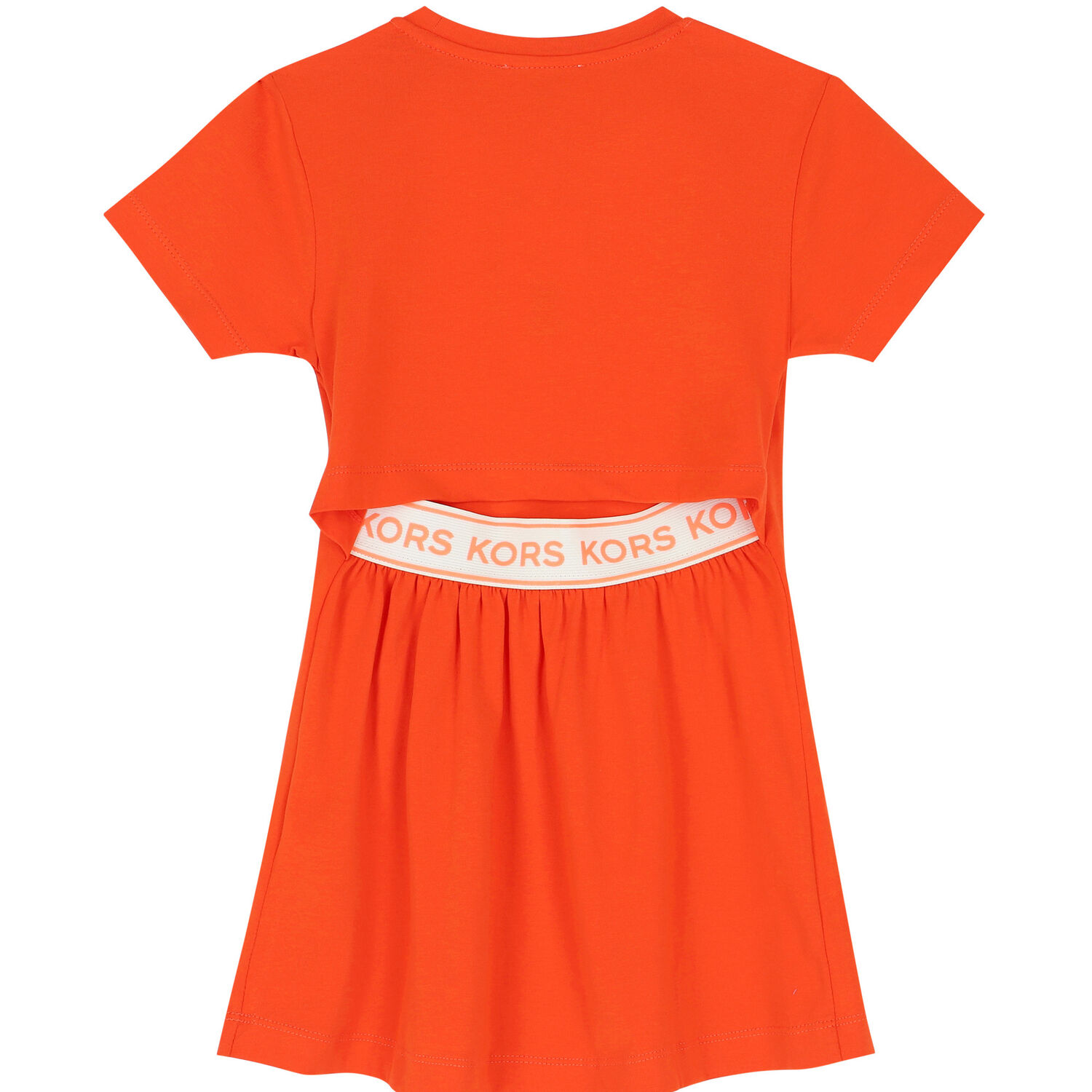 Girls Orange Logo Dress, 1, hi-res image number null