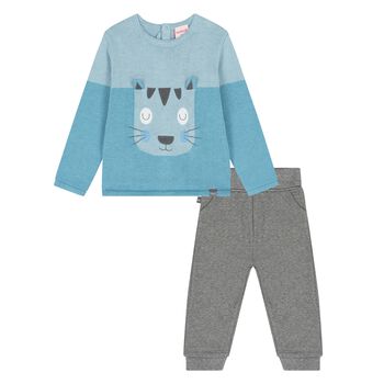 Younger Boys Blue & Grey Tracksuit