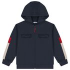 طقم بدله رياضيه للاولاد باللون الازرق والابيض ( 3 قطع )  , 1, hi-res