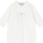 White Logo Babygrow, 1, hi-res