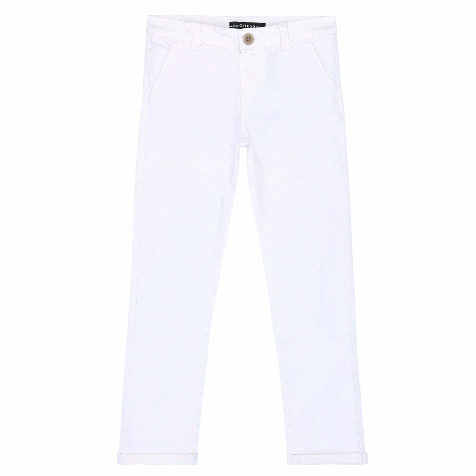 Boys white chino pants 2025