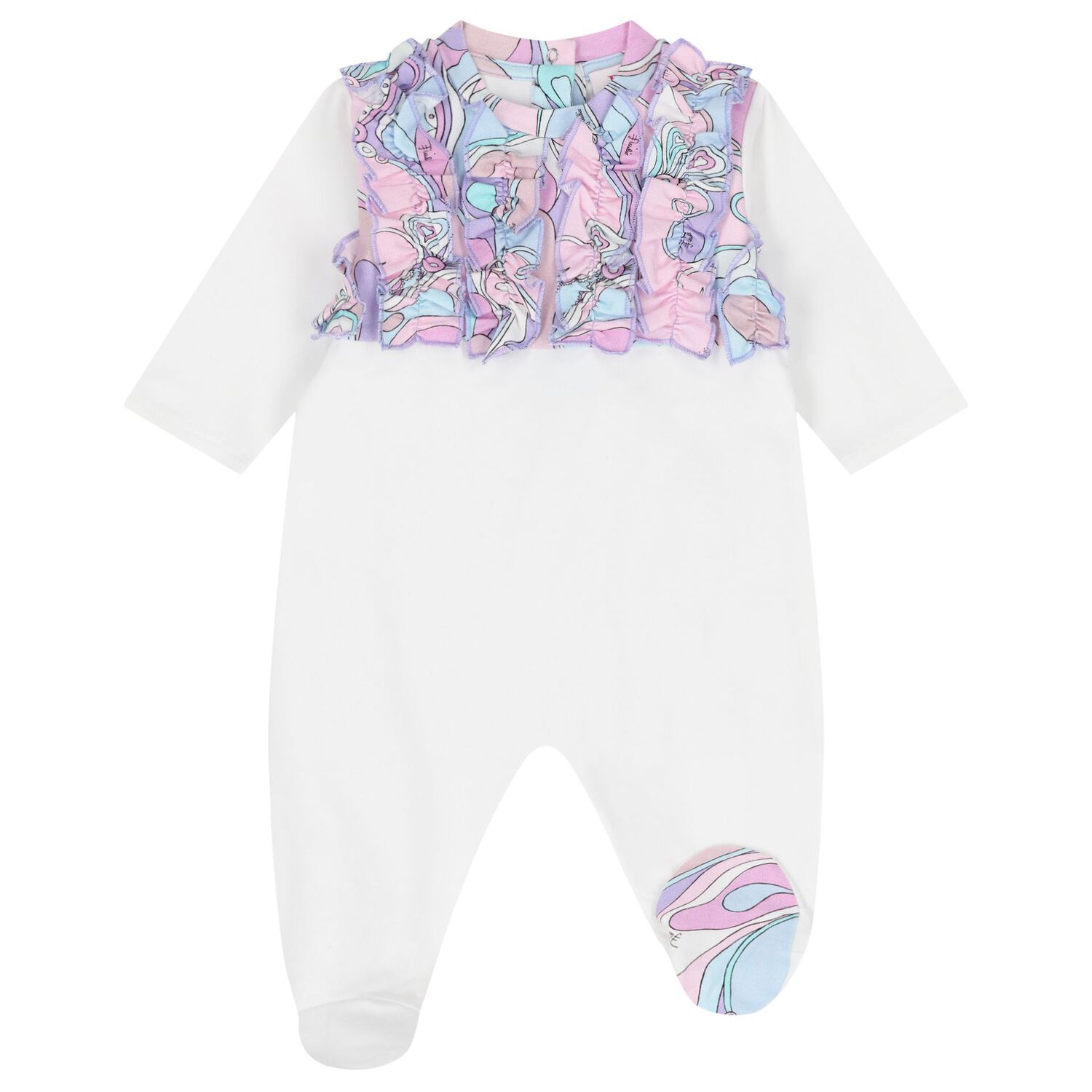 Baby Girls White & Blue Orchidee Babygrow Gift Set, 1, hi-res