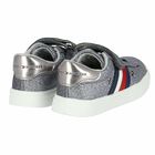 Girls Silver Logo Trainers, 1, hi-res