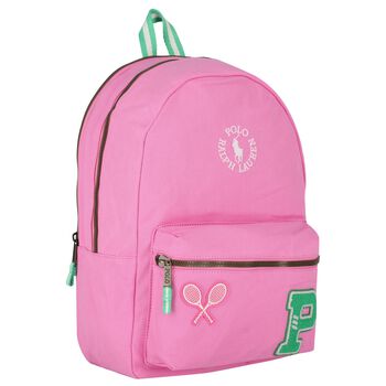 Girls Pink Logo Varsity Backpack ( 44cm )