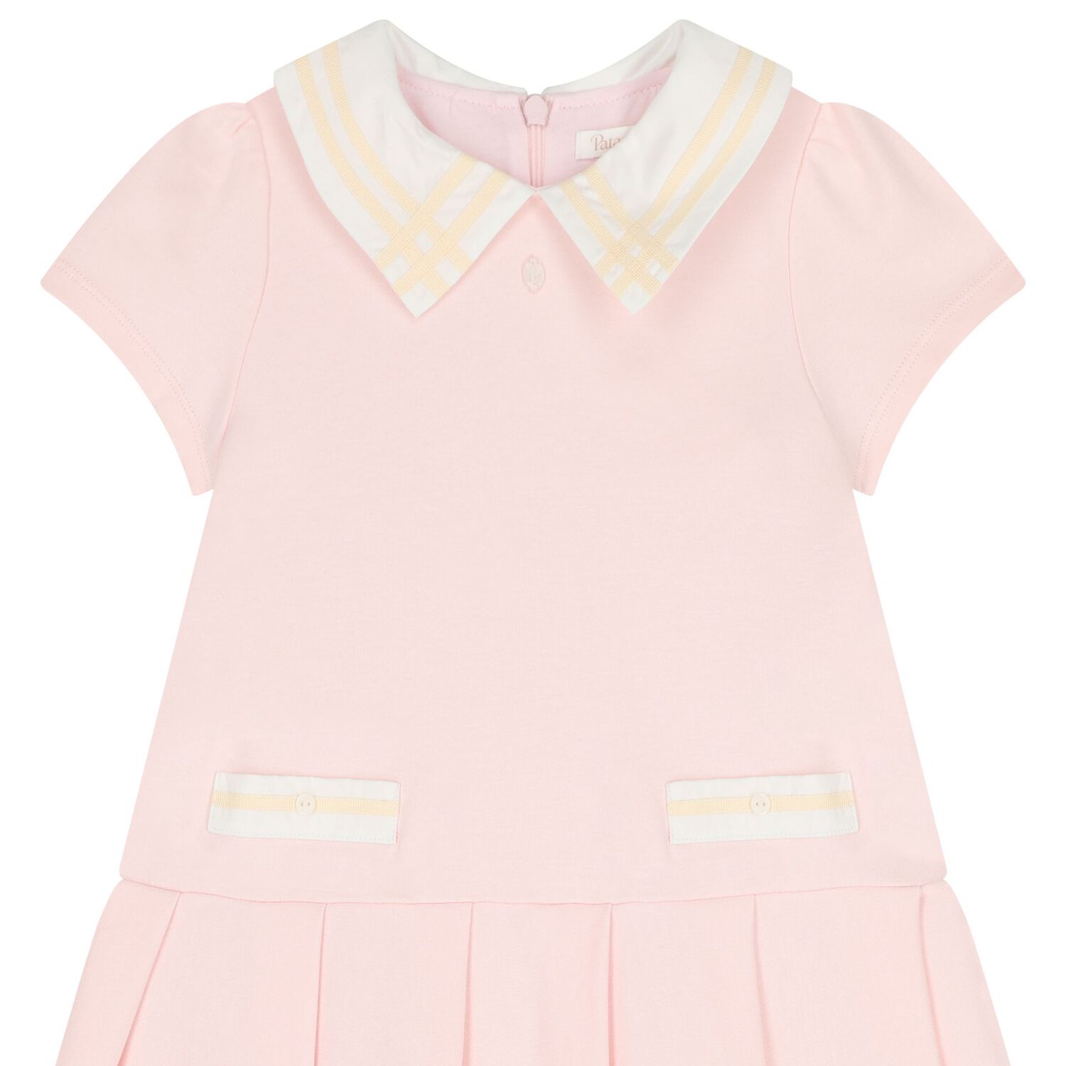 Girls Pink & White Dress, 2, hi-res