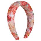 Girls Pink Floral Padded Headband , 1, hi-res