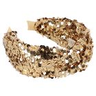 Girls Gold Embellished Sequins Headband, 3, hi-res