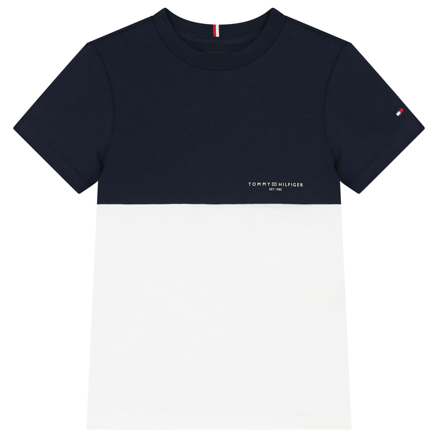 Boys Navy Blue & White Shorts Set, 1, hi-res image number null