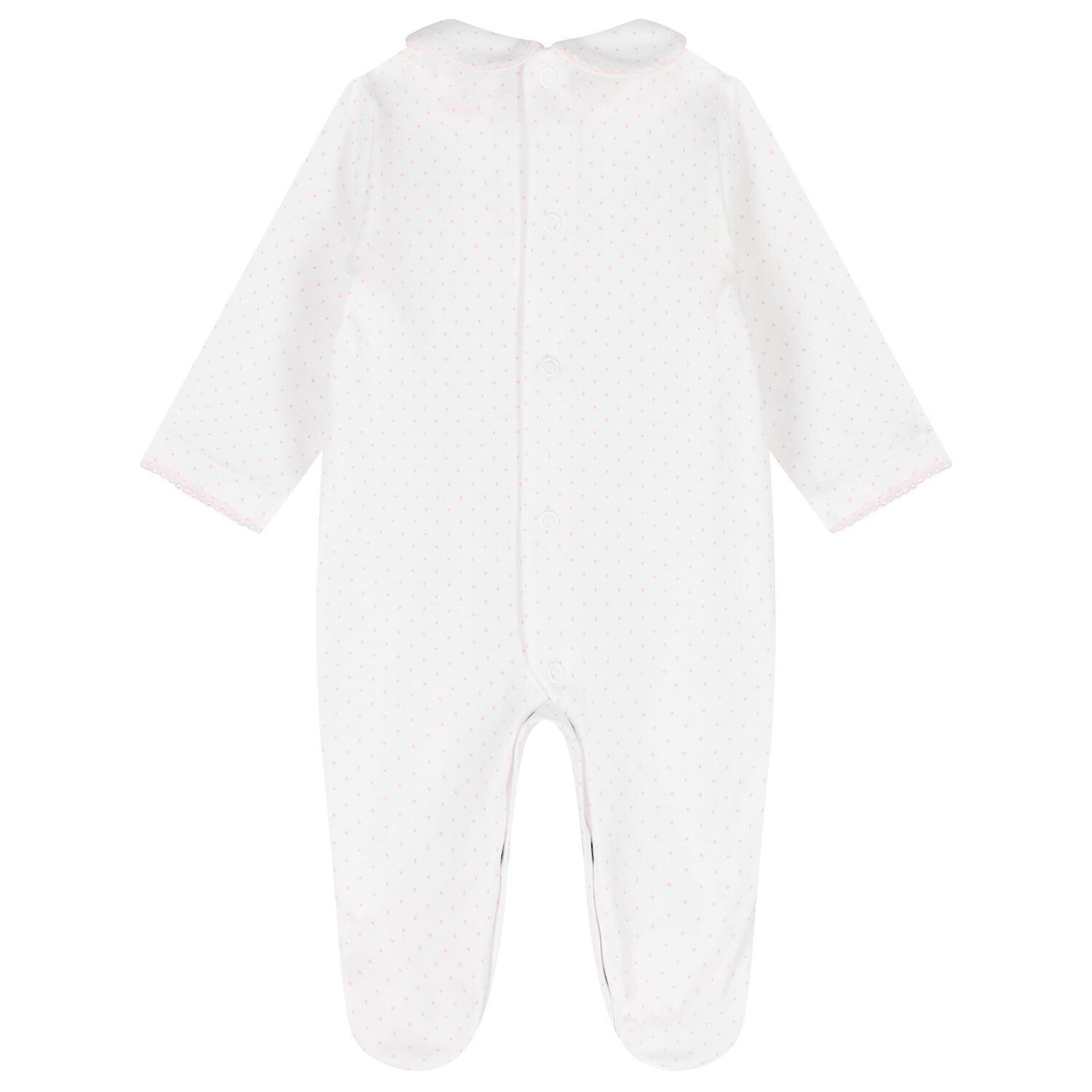 Baby Girls Pink Bunny Babygrow, 2, hi-res