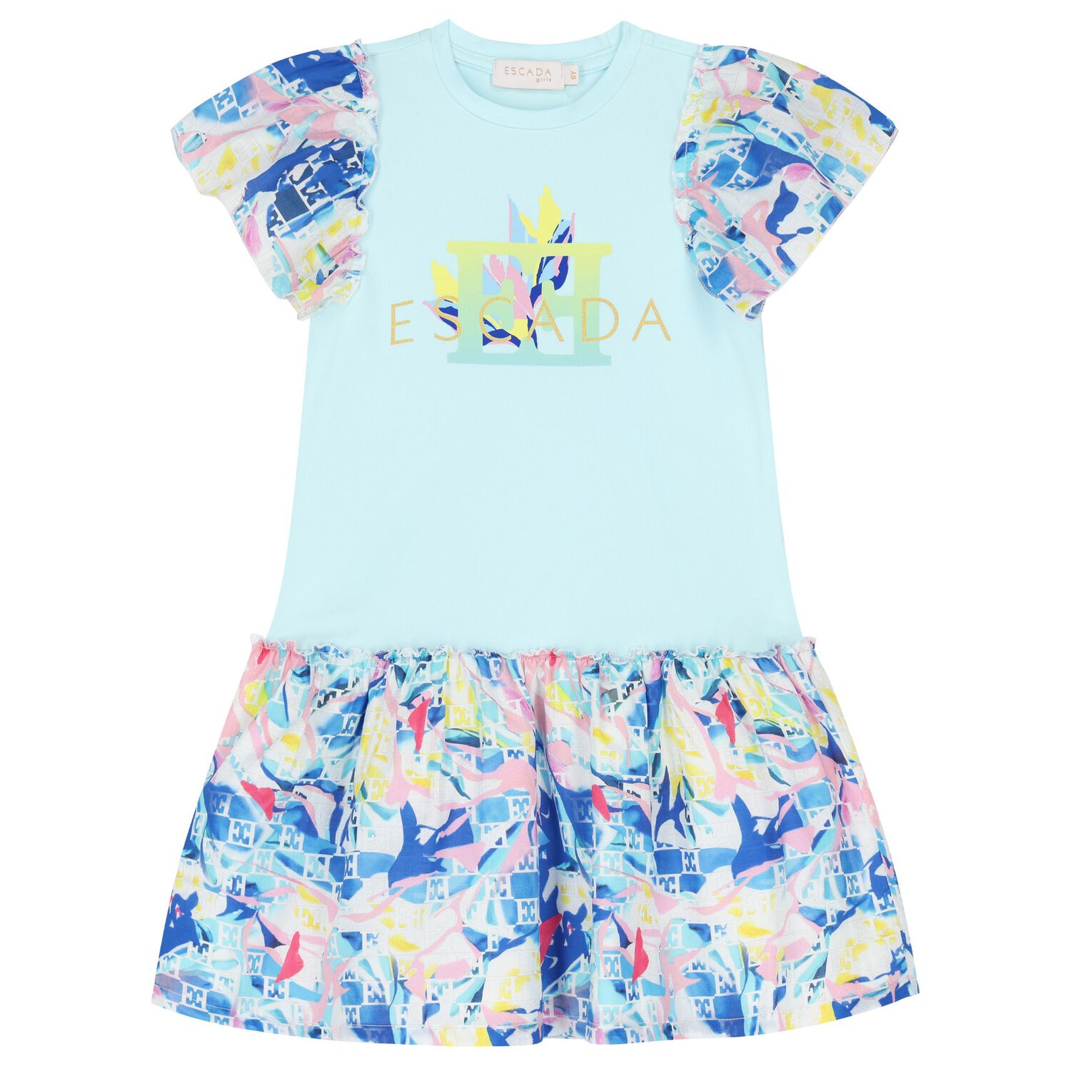 Girls Blue Logo Dress, 1, hi-res image number null