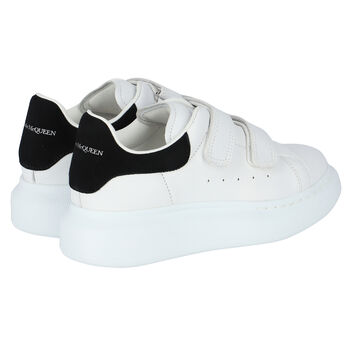 White & Black Logo Trainers