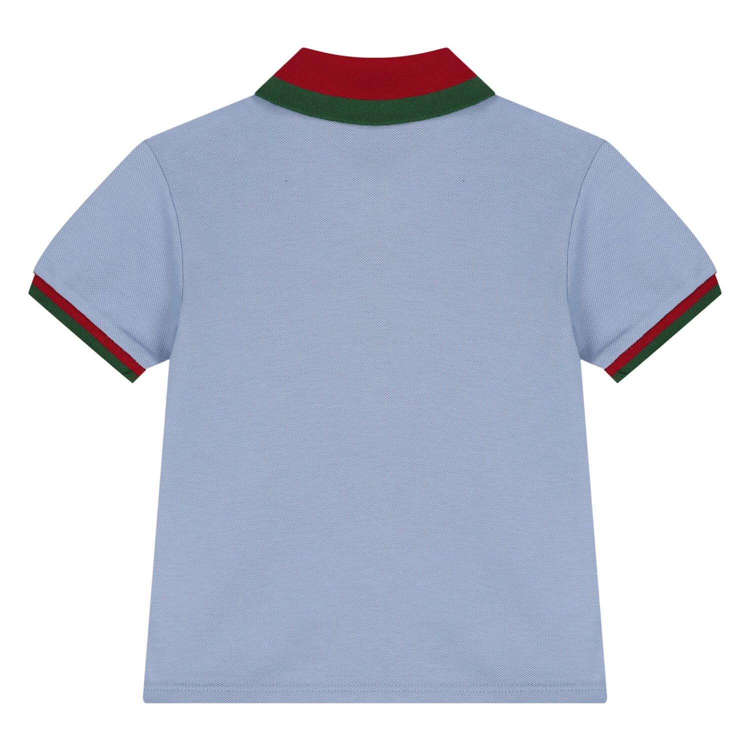 Younger Boys Blue Web Stripe Polo Shirt, 1, hi-res image number null