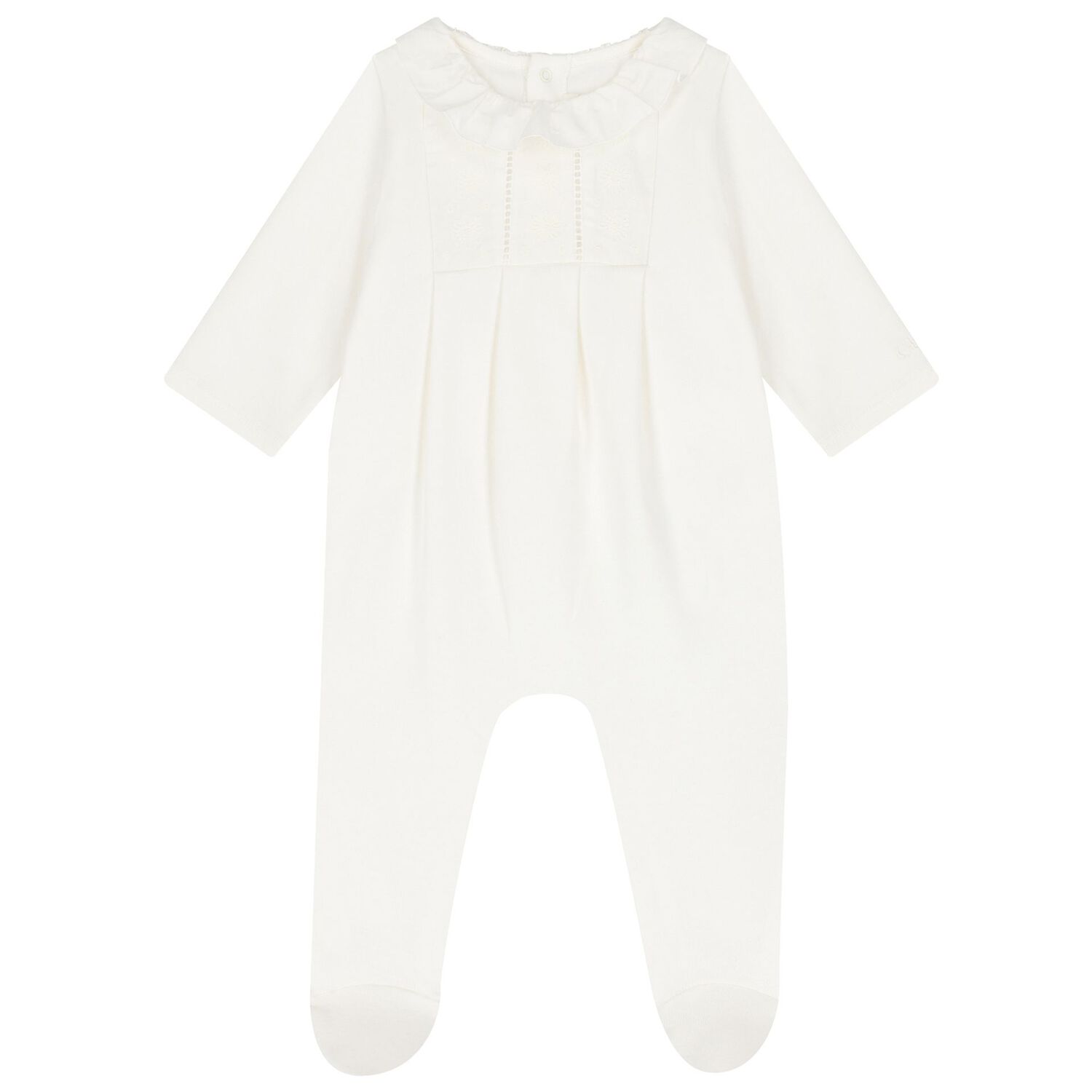Baby Girls Ivory Embroidered Babygrow Gift Set, 1, hi-res