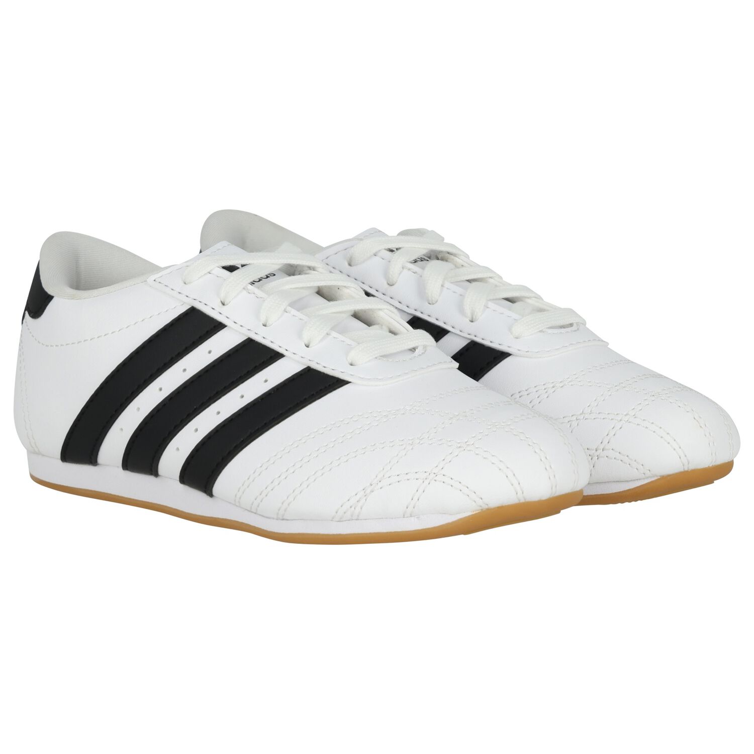 حذاء رياضى برباط للتايكوندو بالشعار باللون الابيض والاسود , 1, hi-res